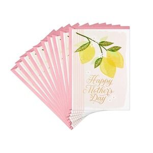 Hallmark Mother's Day Cards 10 Pack Lemon Branch Design Sweet‎ Message